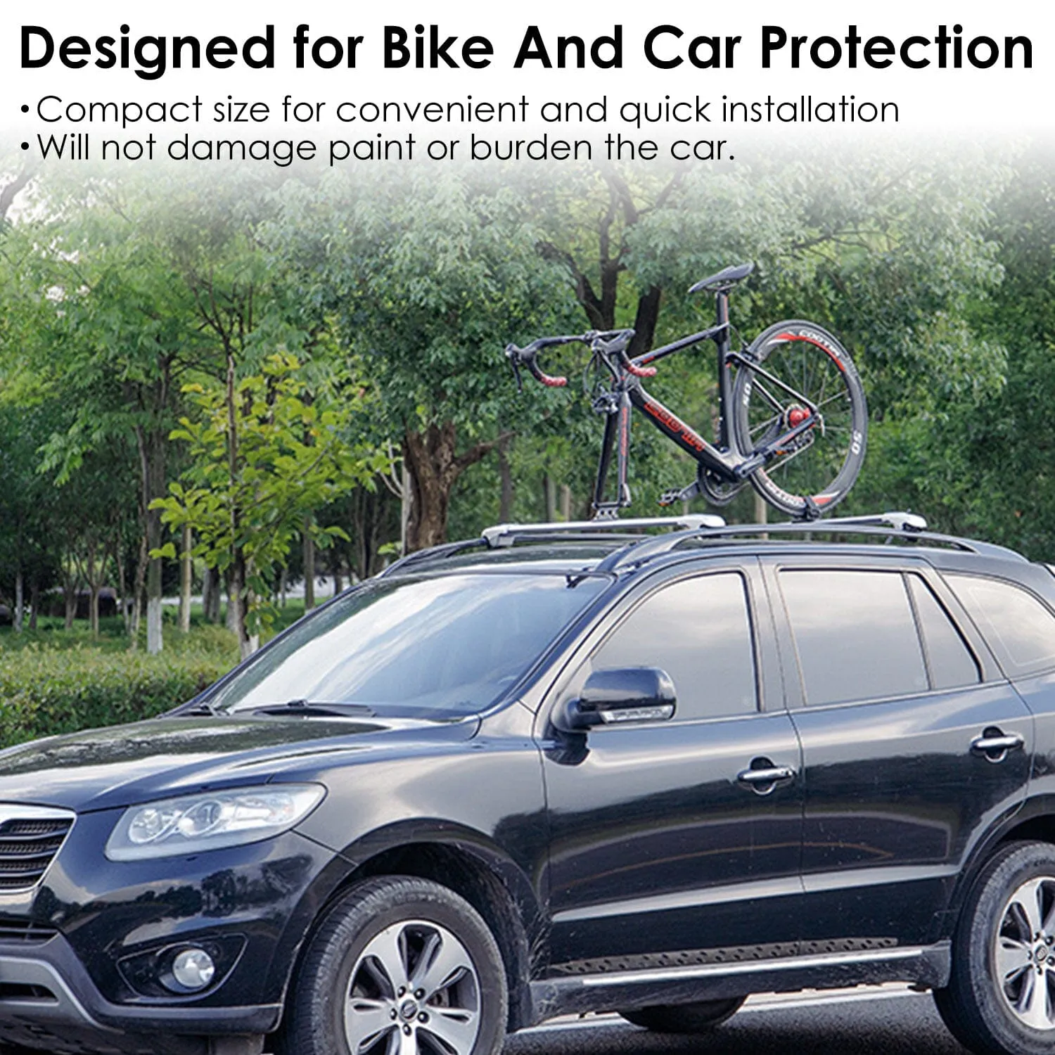 Quick Release Bike Fork Block Mount Rack for Car Roof