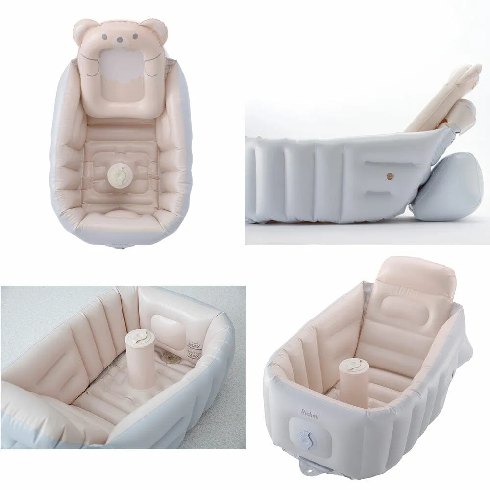 Richell - Inflatable Foldable Soft Baby Bath Tub Step Up