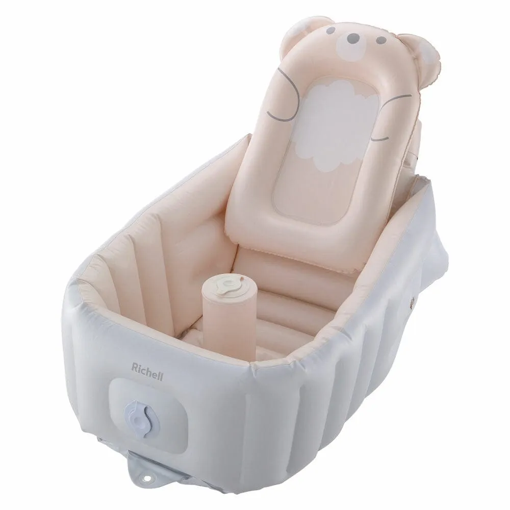 Richell - Inflatable Foldable Soft Baby Bath Tub Step Up
