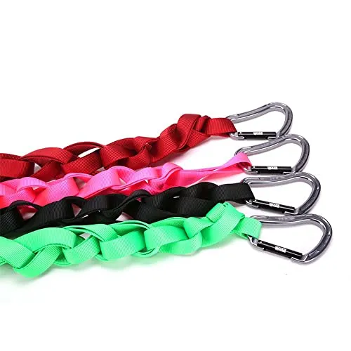 Rock-N-Rescue 20-Foot Webbing and Carabiner Combo - Red, Heavy-Duty Tubular Nylon, Made in USA, Rock Climbing, Firefighter, and Rescue Gear