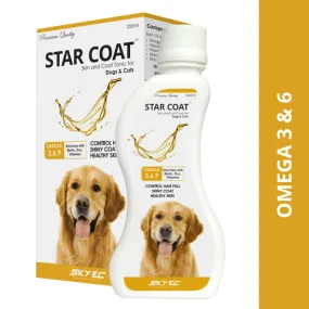 Skyec Star Premium Omega 3   6 Syrup for Dogs and Cats - Coat Health Optimizer