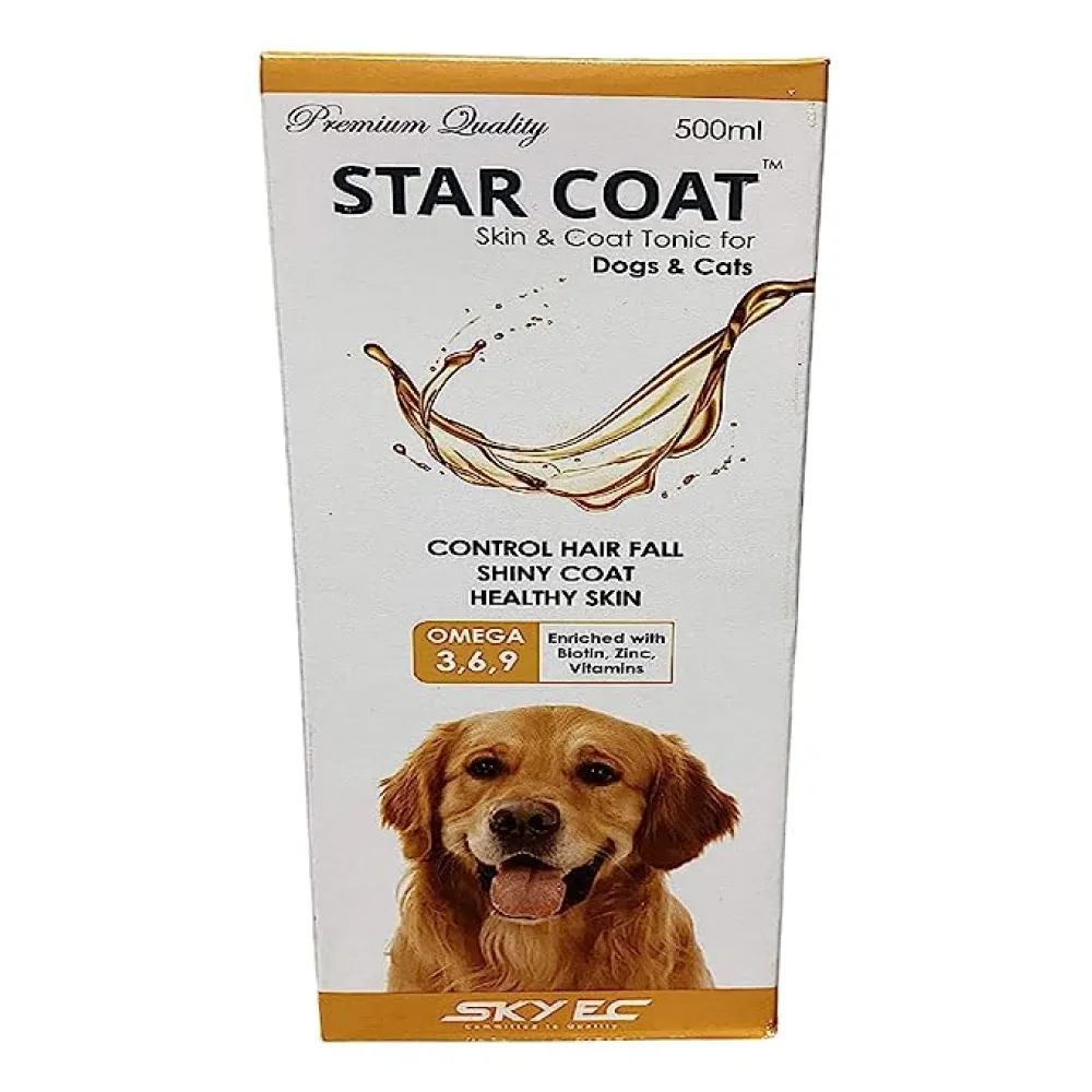 Skyec Star Premium Omega 3   6 Syrup for Dogs and Cats - Coat Health Optimizer