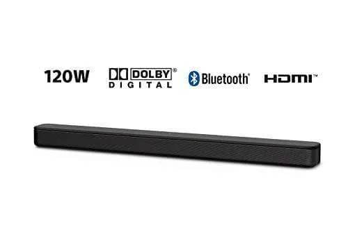 Sony 2.0ch 120W Single Soundbar With Bluetooth, Bass Reflex Speaker S Force Surround, HT-S100F, Black