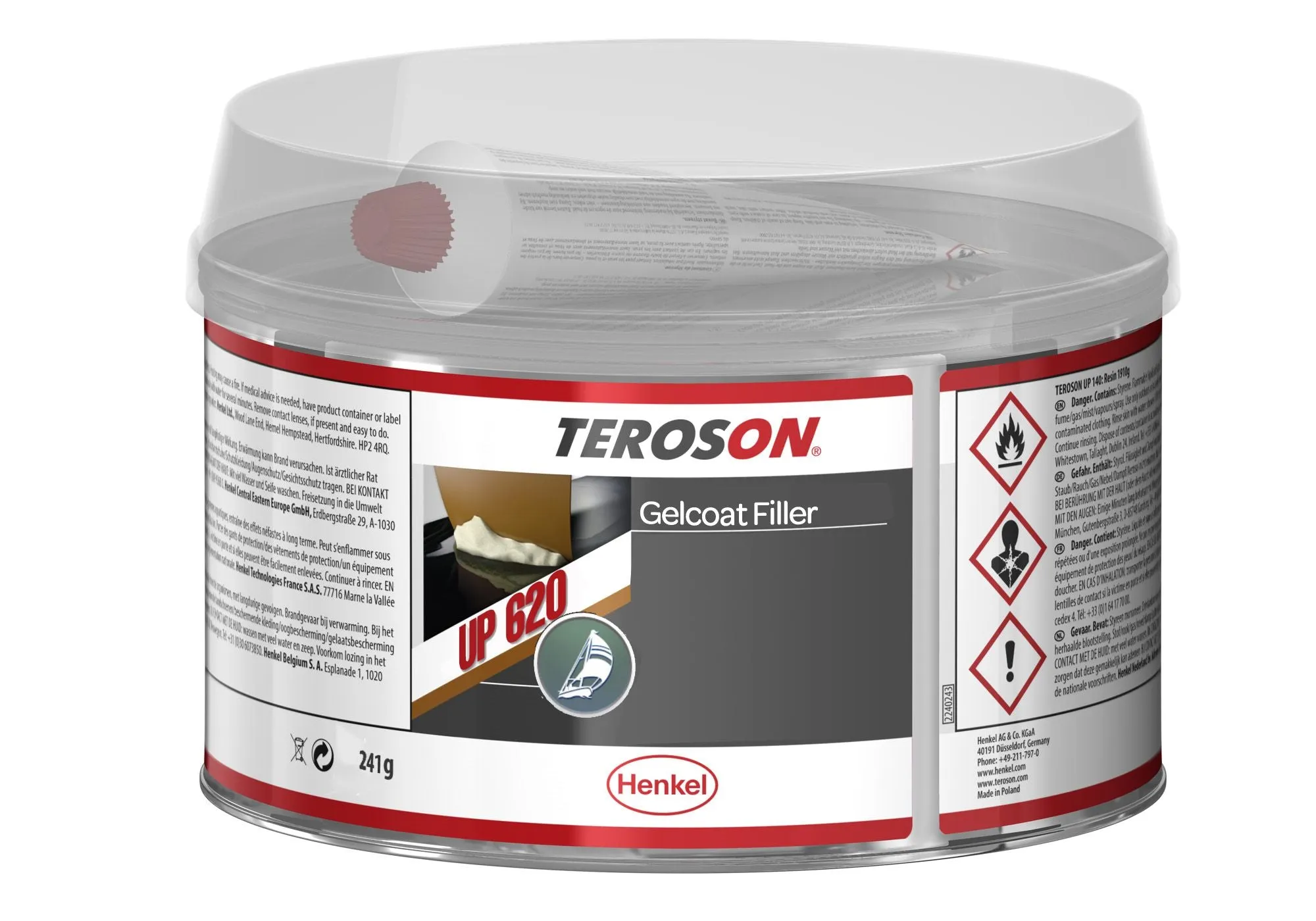 Teroson / Plastic Padding  Gelcoat filler 241gm tin