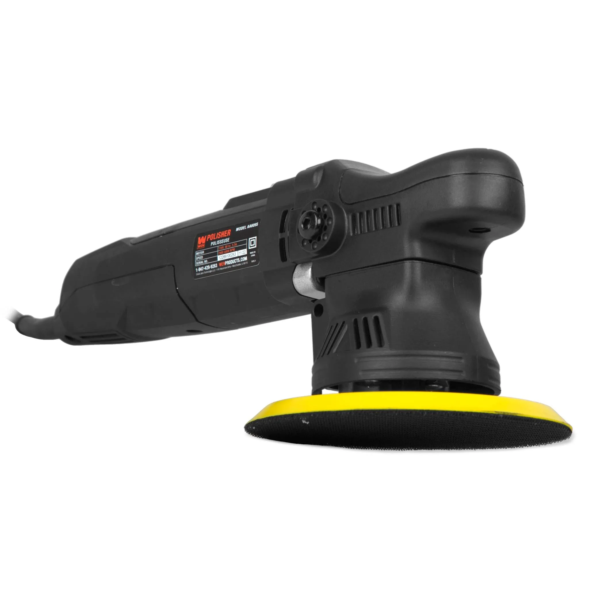 WEN AA6095 6-Inch 5.5-Amp Professional Grade Dual Action Polisher with 9mm Throw