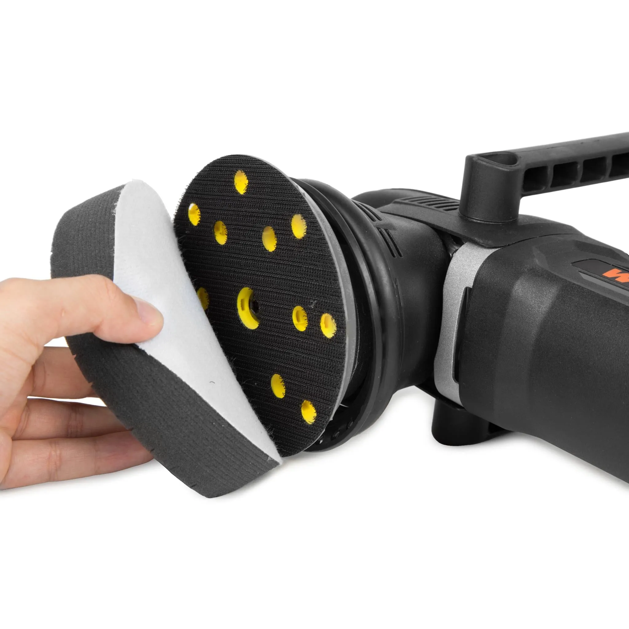 WEN AA6158 5-Inch 8-Amp Professional Grade Dual Action Polisher with Paddle Switch, 15mm Throw and LED Display