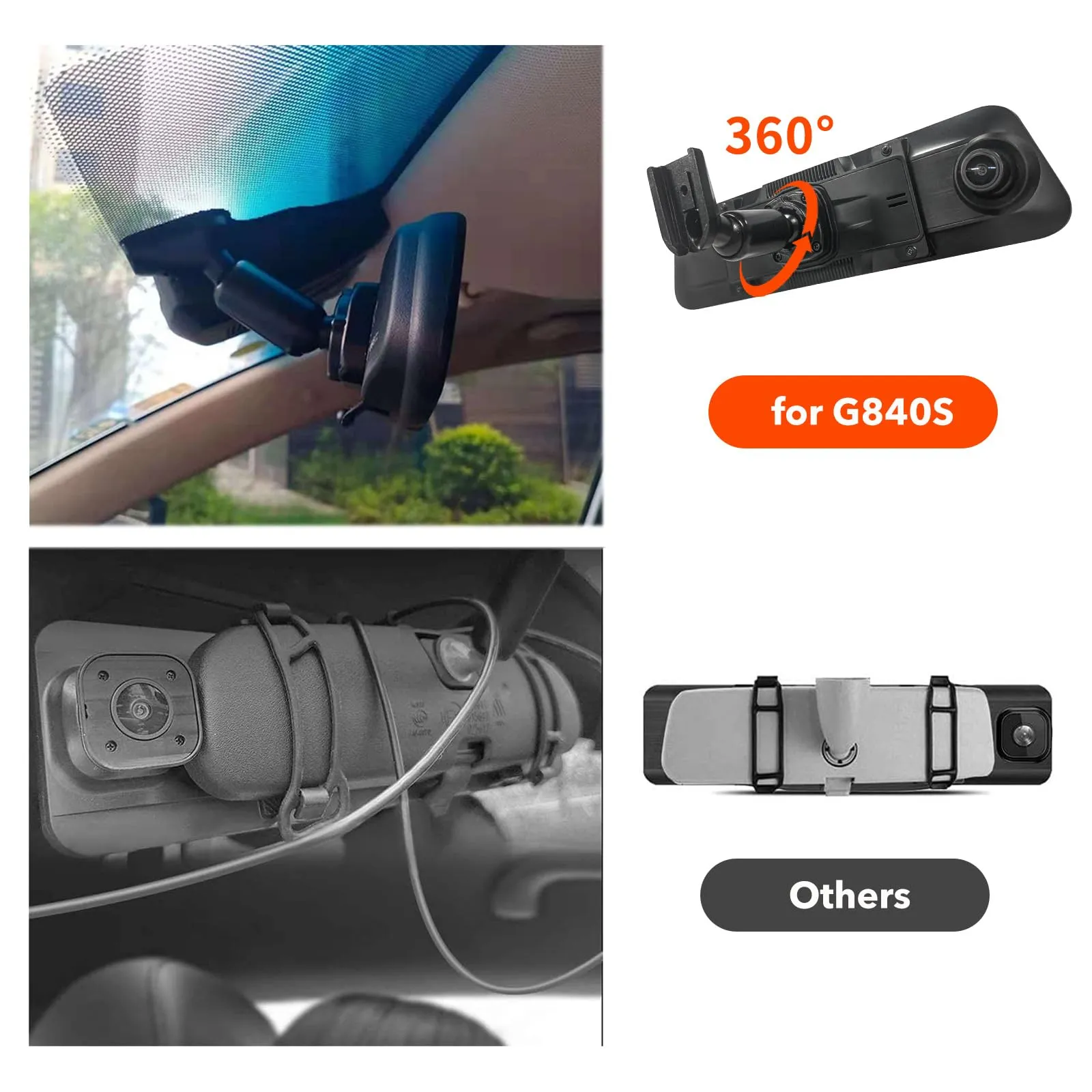 WOLFBOX OEM Bracket for Smart Mirror for G900Pro/G850Pro/G900/G850/G840S/G840H