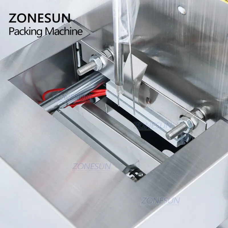 ZONESUN Automatic Oil Chili Sauce Bagged Salad Ketchup Tomato Paste Sachet Cream Liquid Pouch Filling Mixing And Sealing Machine